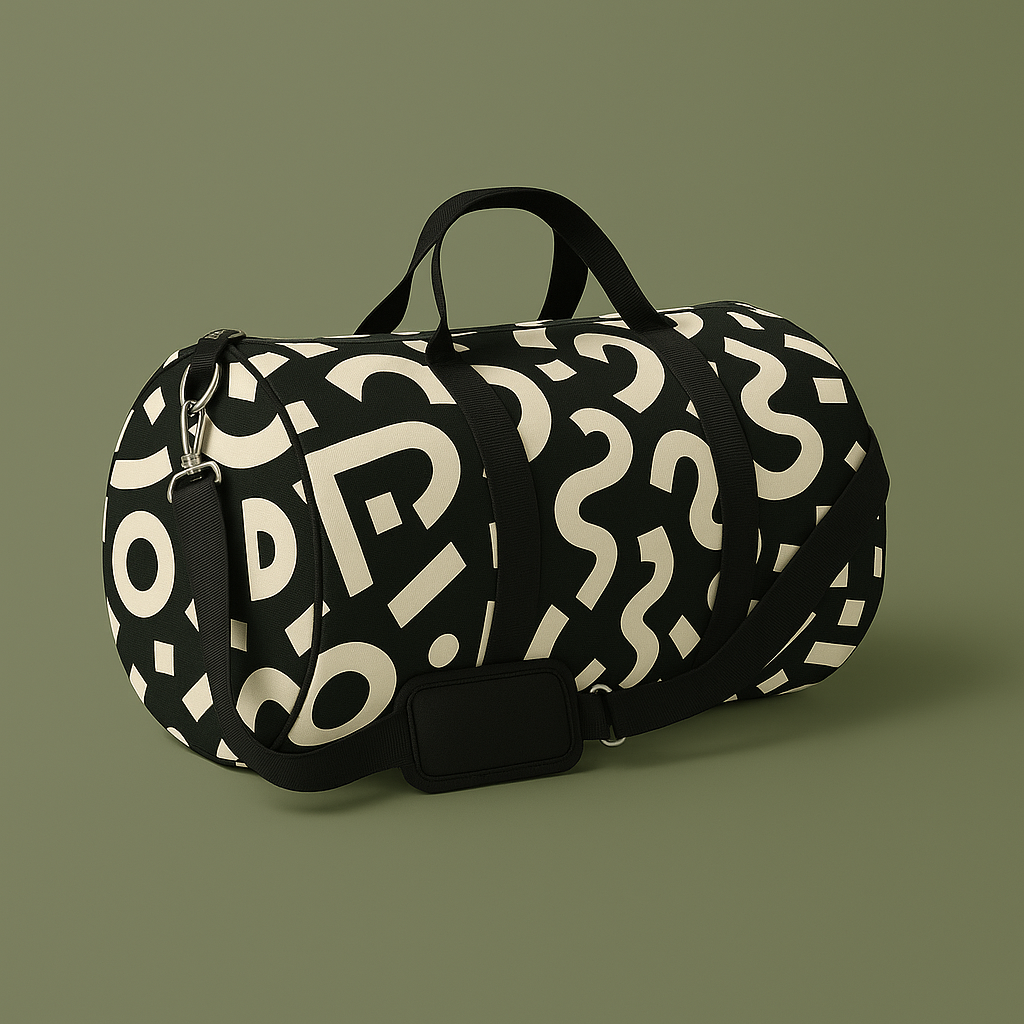 Abstract Retro Mono Duffle